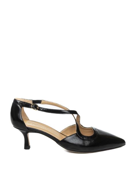 Sandalo pelle nero FRANCO RUSSO | 1712S-2VERLUX-NERO